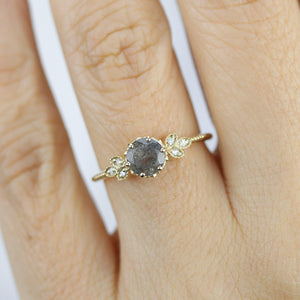 engagement ring unique and simple engagement ring, Labradorite engagement ring, delicate engagement ring, classic rings - NOOI JEWELRY
