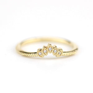 Diamond wedding band | marquise wedding band vintage inspired | R302WD - NOOI JEWELRY