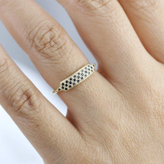 black diamond wedding bands for women | unique black diamond wedding bands R 306 BD - NOOI JEWELRY