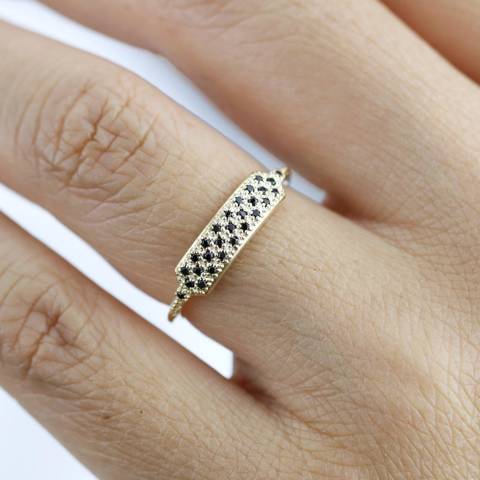 black diamond wedding bands for women | unique black diamond wedding bands R 306 BD - NOOI JEWELRY