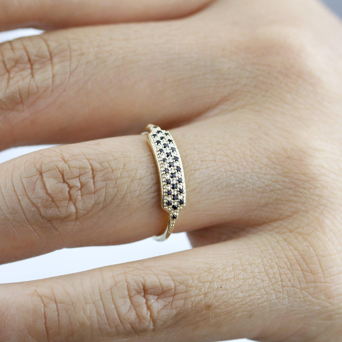 black diamond wedding bands for women | unique black diamond wedding bands R 306 BD - NOOI JEWELRY