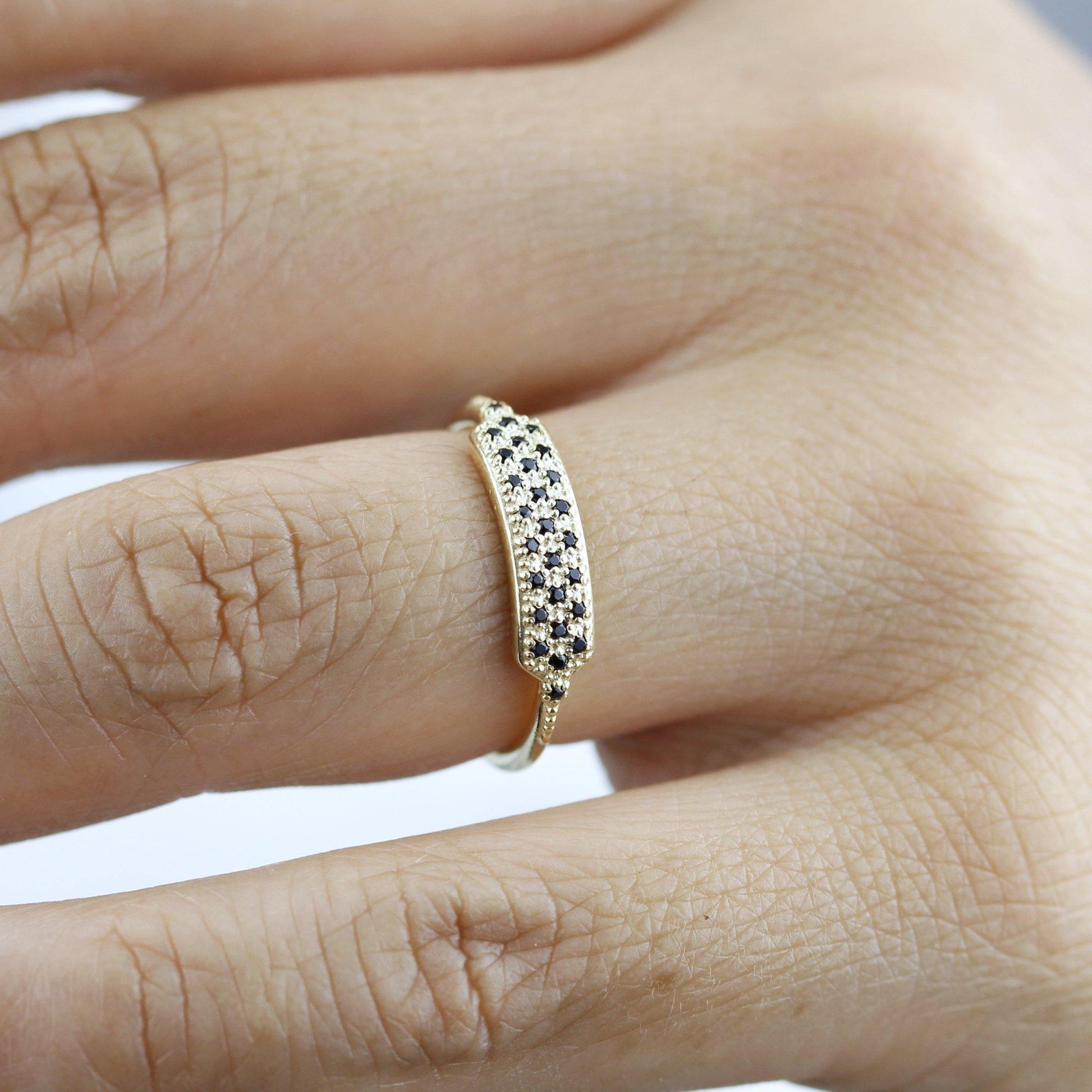 black diamond wedding bands for women | unique black diamond wedding bands R 306 BD - NOOI JEWELRY