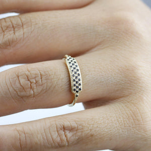 black diamond wedding bands for women | unique black diamond wedding bands R 306 BD - NOOI JEWELRY