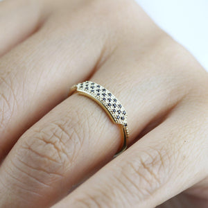 black diamond wedding bands for women | unique black diamond wedding bands R 306 BD - NOOI JEWELRY