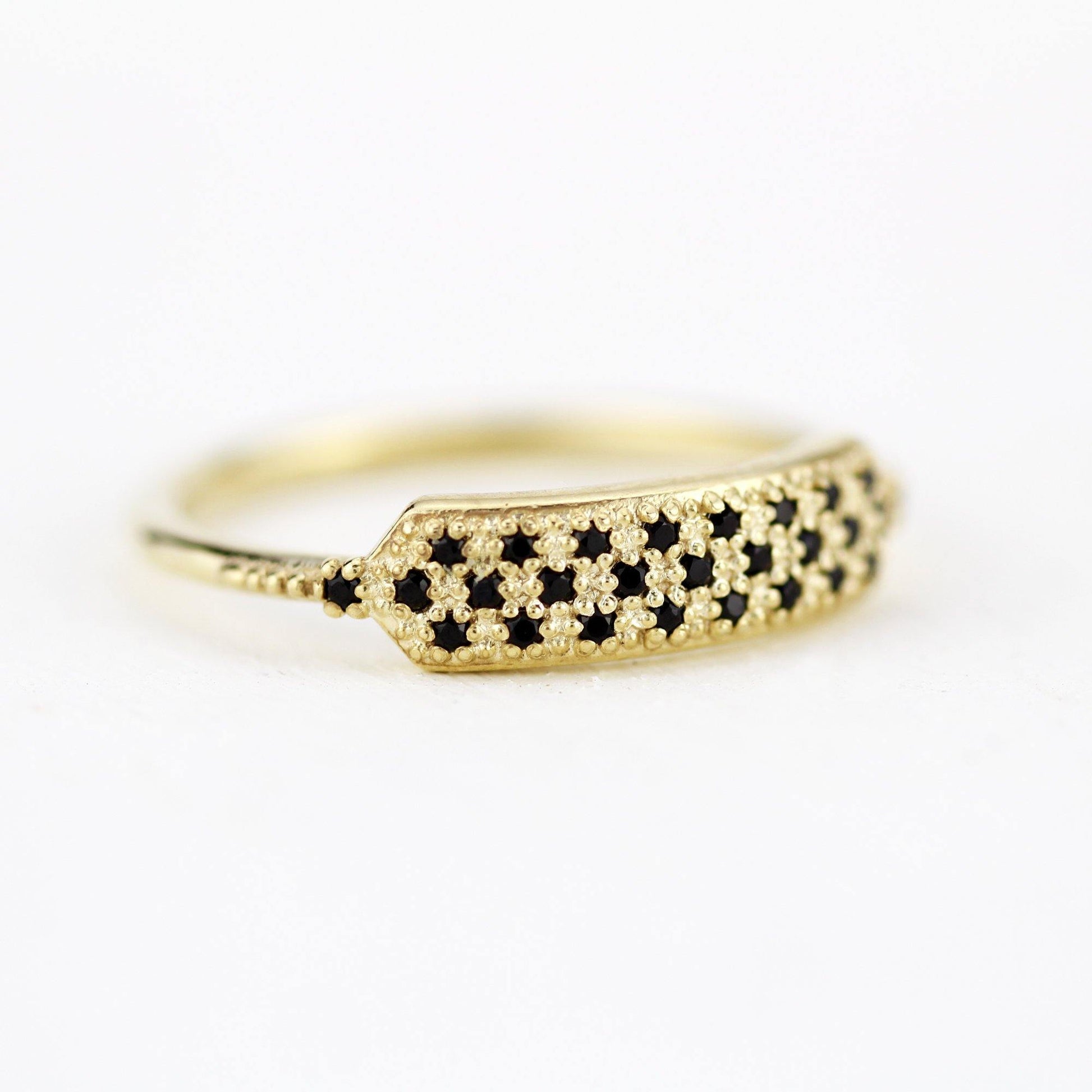 black diamond wedding bands for women | unique black diamond wedding bands R 306 BD - NOOI JEWELRY