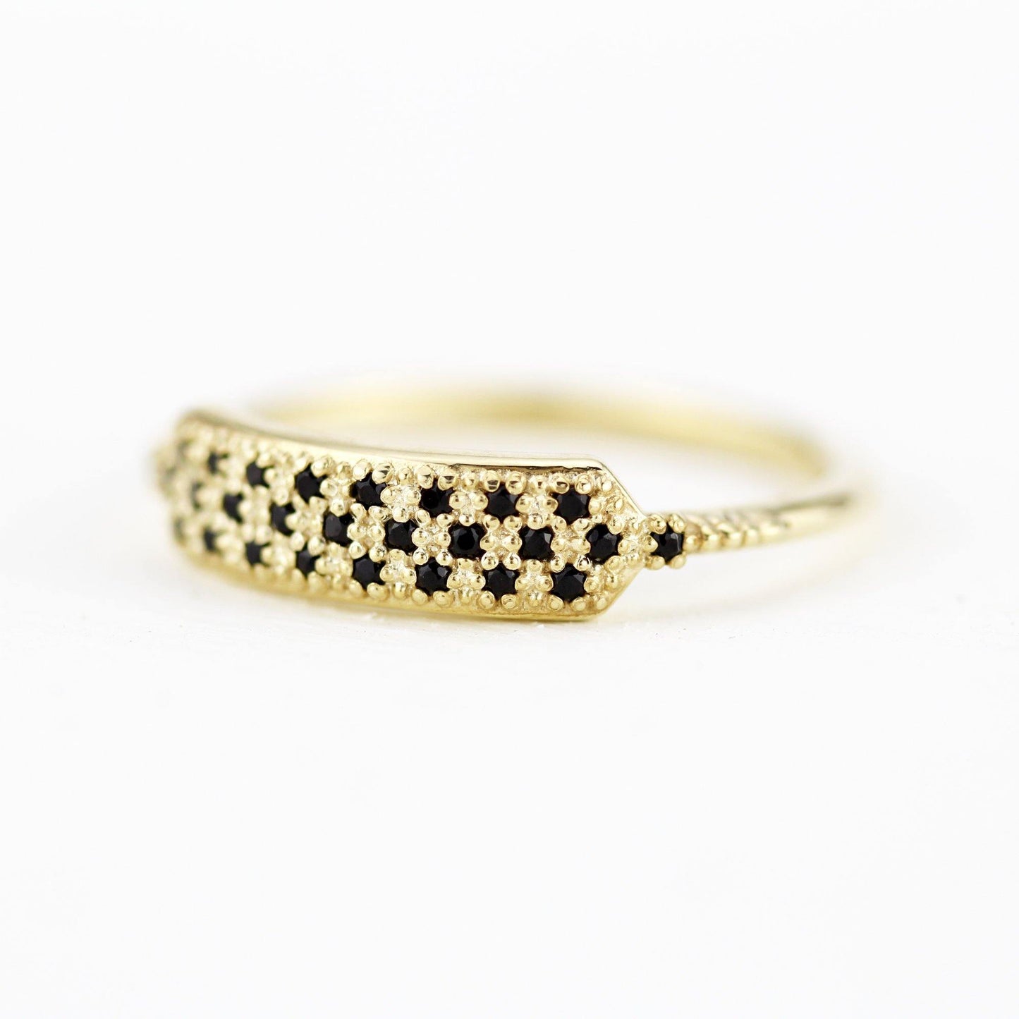 black diamond wedding bands for women | unique black diamond wedding bands R 306 BD - NOOI JEWELRY
