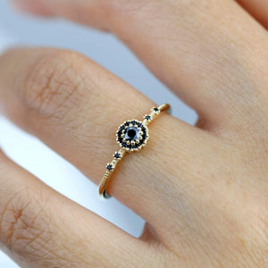 black diamond engagement ring unique simple |  halo engagement ring black diamond R304FBD - NOOI JEWELRY