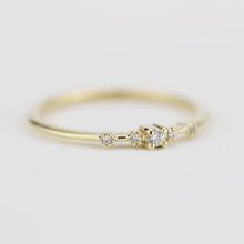 Load image into Gallery viewer, Simple engagement ring, dainty engagement rings for women, minimalist engagement ring | R 307WD - NOOI JEWELRY