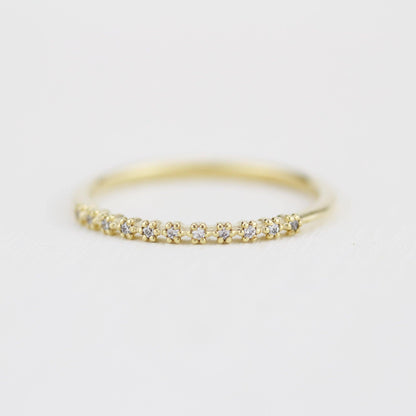 Stackable diamond wedding bands for women eternity rings, diamond wedding band | R 314W - NOOI JEWELRY