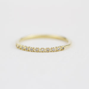 Stackable diamond wedding bands for women eternity rings, diamond wedding band | R 314W - NOOI JEWELRY