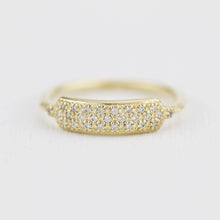 Load image into Gallery viewer, minimalist wedding band, unique diamond wedding bands, pave setting wedding band | R 306WD - NOOI JEWELRY
