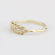 Load image into Gallery viewer, minimalist wedding band, unique diamond wedding bands, pave setting wedding band | R 306WD - NOOI JEWELRY