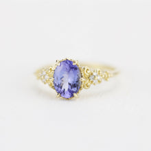 Load image into Gallery viewer, Tanzanite Engagement ring, Oval engagement ring, vintage engagement ring R 265TW - NOOI JEWELRY