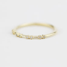 Load image into Gallery viewer, Stackable diamond wedding bands for women eternity rings, spaced diamond wedding band | R 313W - NOOI JEWELRY