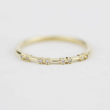 Load image into Gallery viewer, Stackable diamond wedding bands for women eternity rings, spaced diamond wedding band | R 313W - NOOI JEWELRY