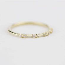 Load image into Gallery viewer, Stackable diamond wedding bands for women eternity rings, spaced diamond wedding band | R 313W - NOOI JEWELRY