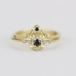 engagement and wedding ring sets vintage unique, wedding ring sets stacked simple | R309310WD - NOOI JEWELRY