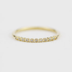 Stackable diamond wedding bands for women eternity rings, diamond wedding band | R 314W - NOOI JEWELRY