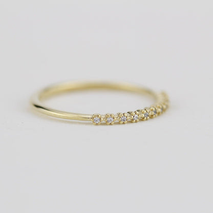 Stackable diamond wedding bands for women eternity rings, diamond wedding band | R 314W - NOOI JEWELRY