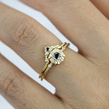 Load image into Gallery viewer, engagement and wedding ring sets vintage unique, wedding ring sets stacked simple | R309310WD - NOOI JEWELRY