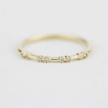 Load image into Gallery viewer, Stackable diamond wedding bands for women eternity rings, spaced diamond wedding band | R 313W - NOOI JEWELRY