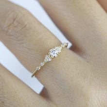 Load image into Gallery viewer, Simple diamond engagement ring | unique engagement ring | delicate engagement ring R 317WD - NOOI JEWELRY