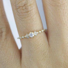 Load image into Gallery viewer, Simple diamond engagement ring | unique engagement ring | delicate engagement ring R 317WD - NOOI JEWELRY