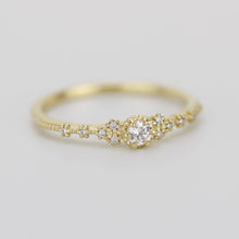 Load image into Gallery viewer, Simple diamond engagement ring | unique engagement ring | delicate engagement ring R 317WD - NOOI JEWELRY