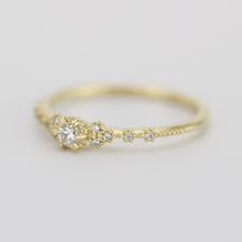 Load image into Gallery viewer, Simple diamond engagement ring | unique engagement ring | delicate engagement ring R 317WD - NOOI JEWELRY