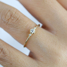 Load image into Gallery viewer, Three stones diamond engagement ring | three stone unique engagement ring | delicate engagement ring R 319WD - NOOI JEWELRY