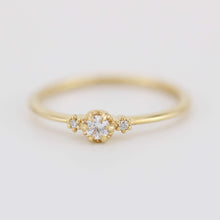 Load image into Gallery viewer, Three stones diamond engagement ring | three stone unique engagement ring | delicate engagement ring R 319WD - NOOI JEWELRY