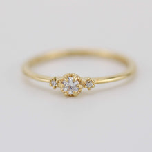 Load image into Gallery viewer, Three stones diamond engagement ring | three stone unique engagement ring | delicate engagement ring R 319WD - NOOI JEWELRY