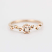 Load image into Gallery viewer, Morganite and diamond engagement ring, simple engagement ring | R256MOR - NOOI JEWELRY