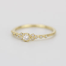 Load image into Gallery viewer, Simple diamond engagement ring | unique engagement ring | delicate engagement ring R 317WD - NOOI JEWELRY