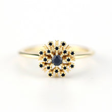 Load image into Gallery viewer, engagement ring black diamonds | halo engagement ring R296BD - NOOI JEWELRY