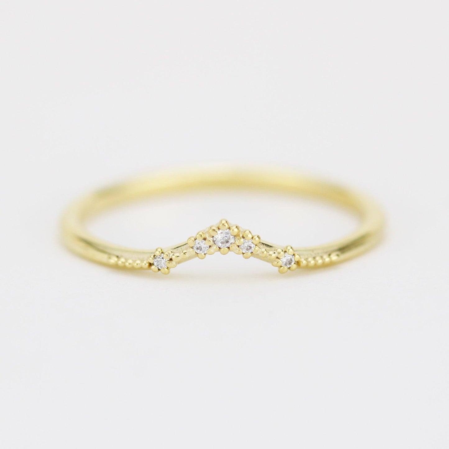 Diamond wedding band for women, alternative wedding band | R324WD - NOOI JEWELRY