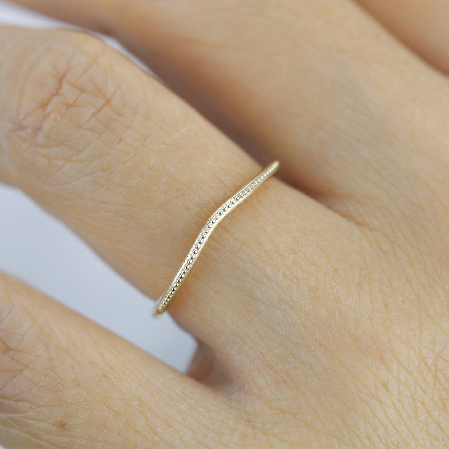 Simple wedding band, alternative wedding band for women, filigree wedding band, lace wedding band |  R325 - NOOI JEWELRY