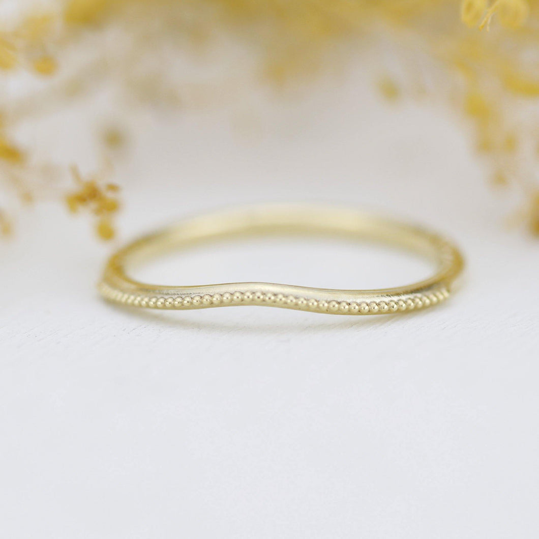 Simple wedding band, alternative wedding band for women, filigree wedding band, lace wedding band |  R325 - NOOI JEWELRY