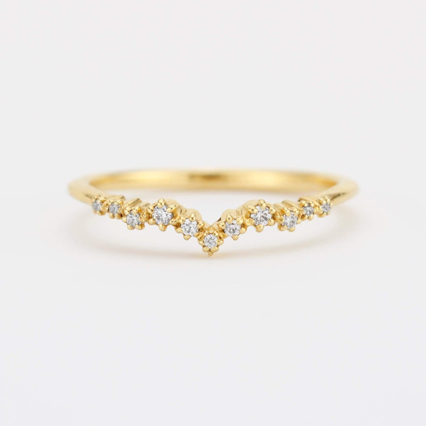 Diamond wedding band, diamond ring for her | R231WD - NOOI JEWELRY