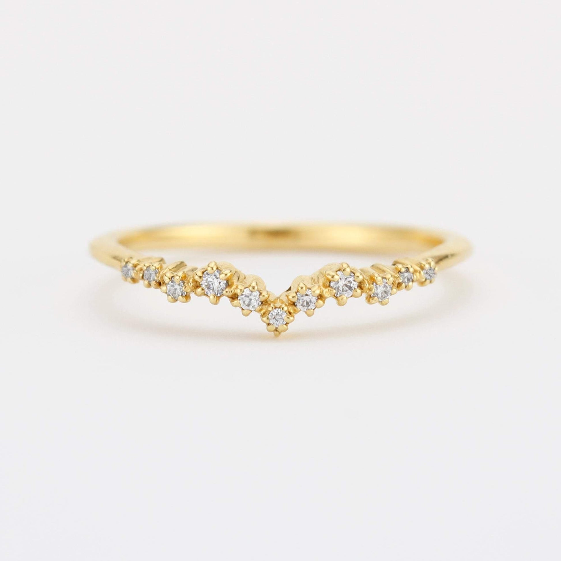 Diamond wedding band, diamond ring for her | R231WD - NOOI JEWELRY