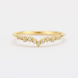 Diamond wedding band, diamond ring for her | R231WD - NOOI JEWELRY