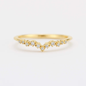 Diamond wedding band, diamond ring for her | R231WD - NOOI JEWELRY