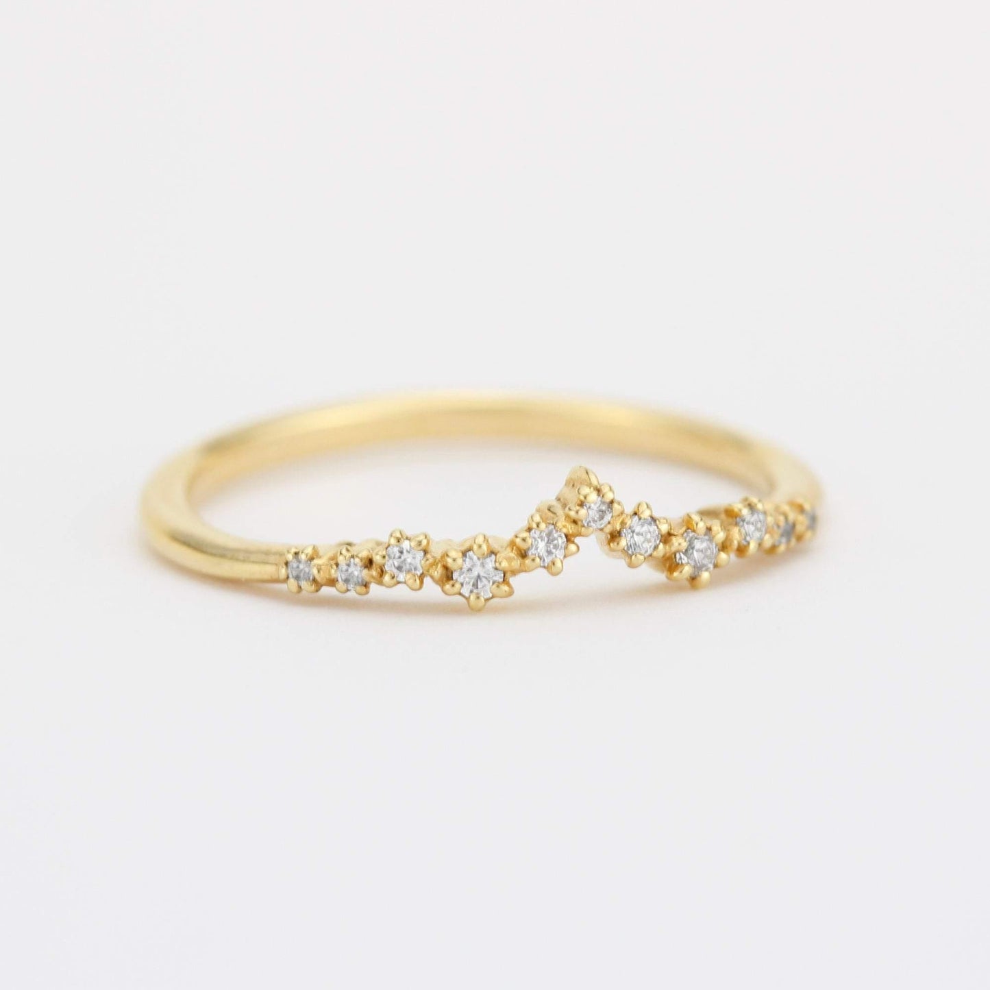Diamond wedding band, diamond ring for her | R231WD - NOOI JEWELRY