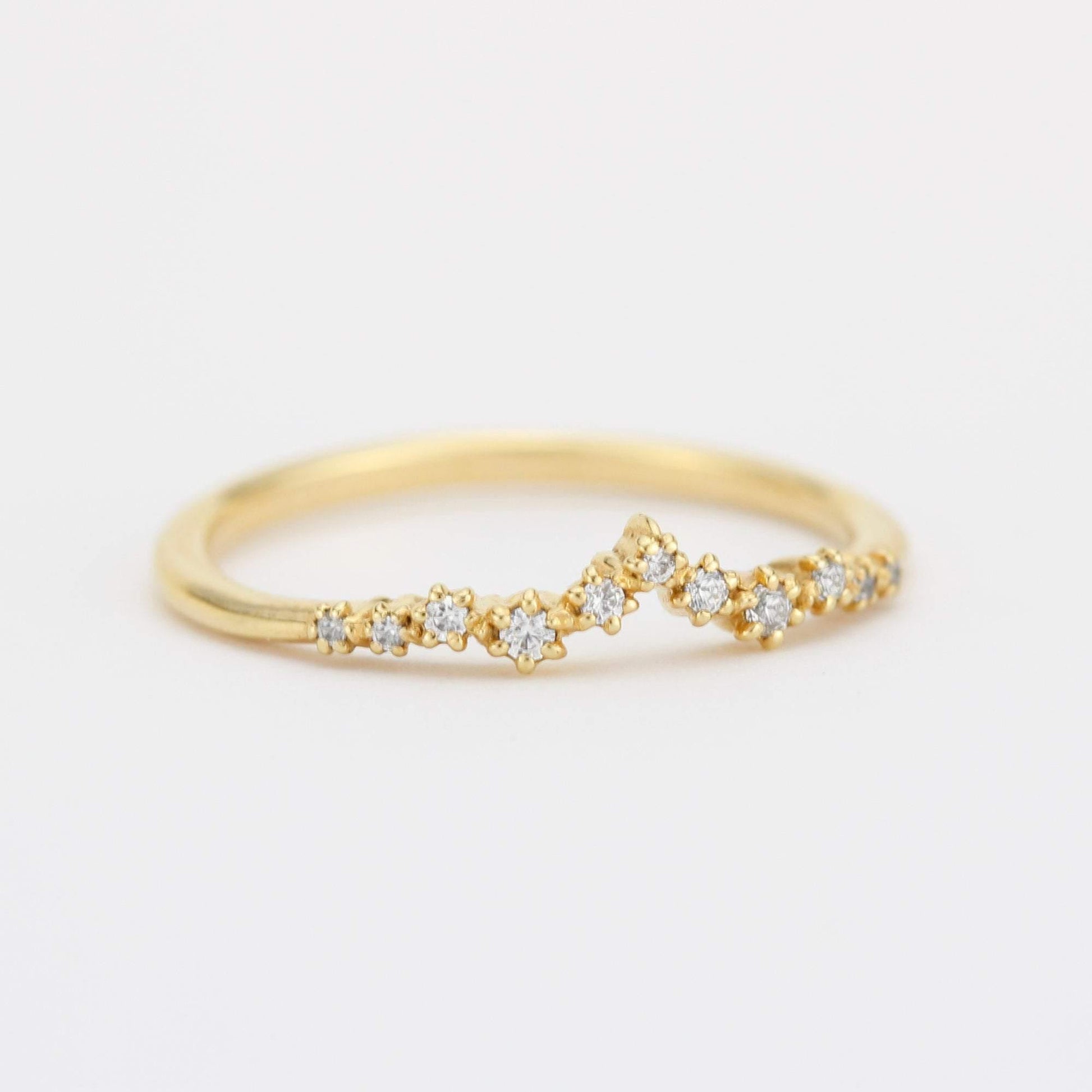 Diamond wedding band, diamond ring for her | R231WD - NOOI JEWELRY