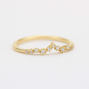 Diamond wedding band, diamond ring for her | R231WD - NOOI JEWELRY