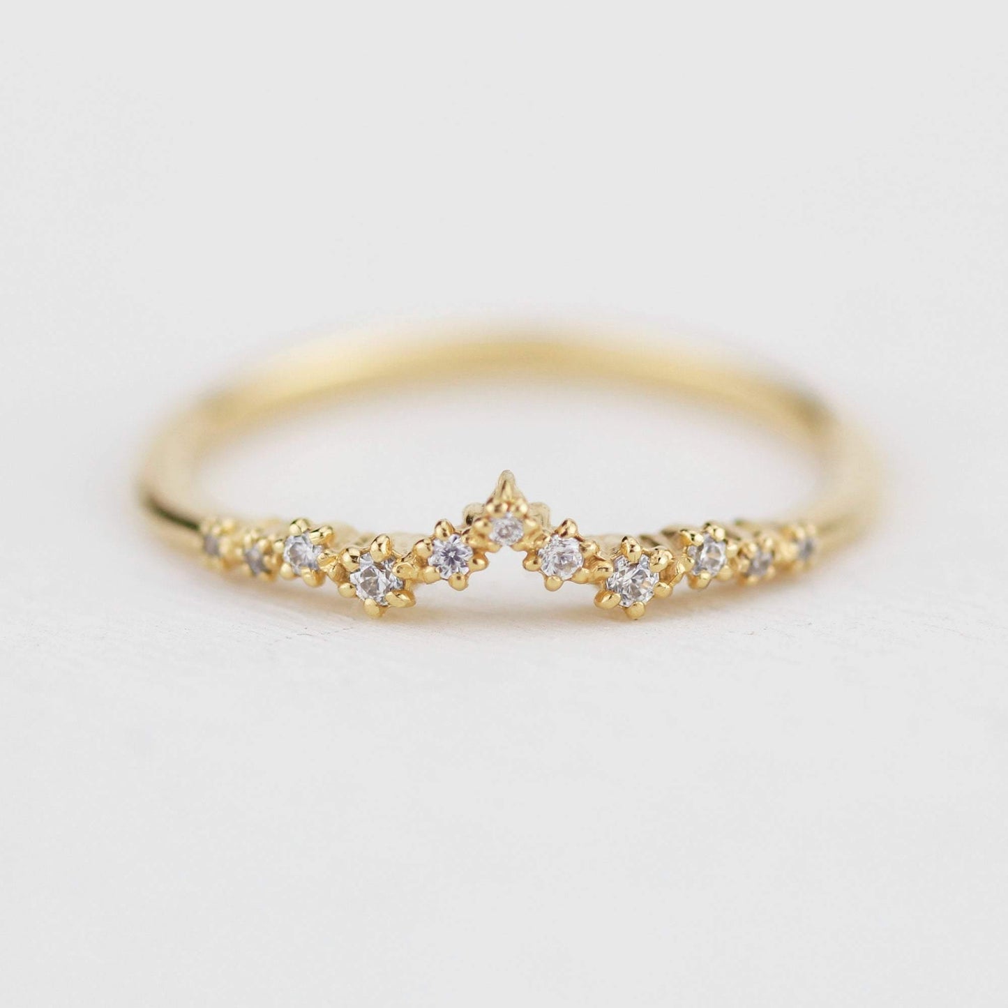 Diamond wedding band, diamond ring for her | R231WD - NOOI JEWELRY