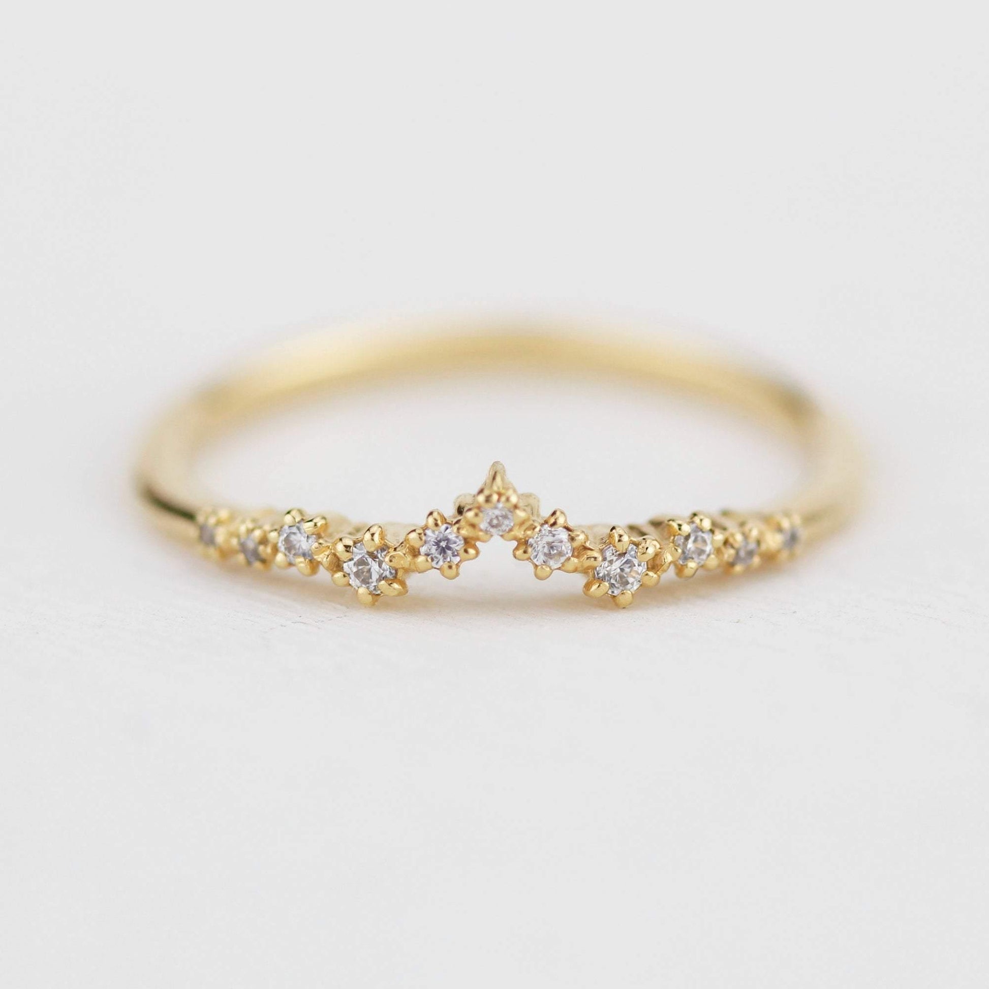 Diamond wedding band, diamond ring for her | R231WD - NOOI JEWELRY