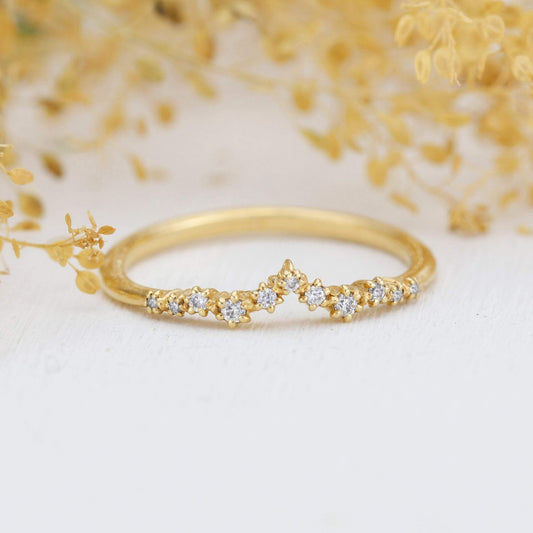 Diamond wedding band, diamond ring for her | R231WD - NOOI JEWELRY