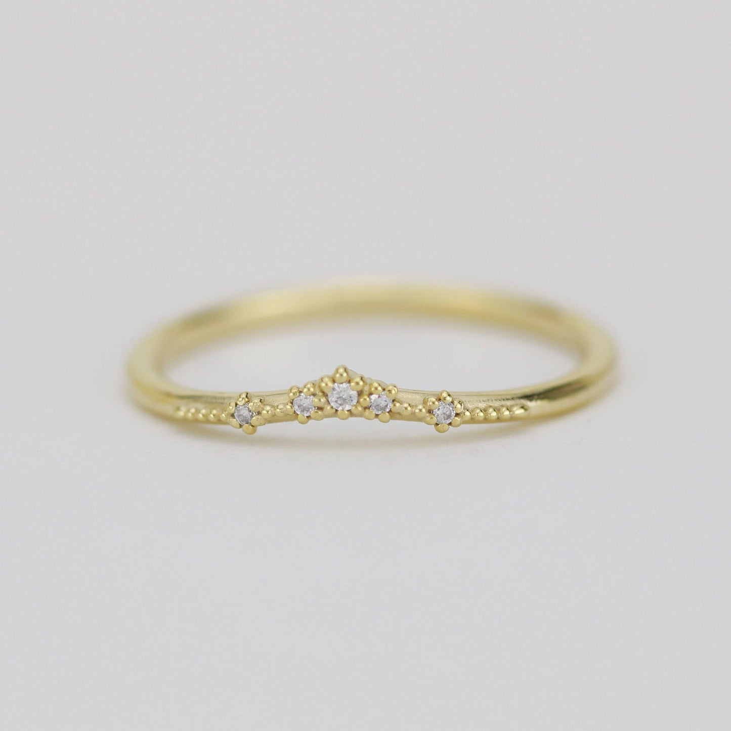 Diamond wedding band, alternative wedding band, unique wedding ring | R327WD - NOOI JEWELRY