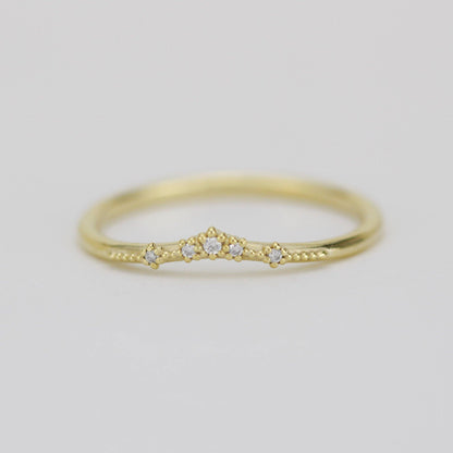Diamond wedding band, alternative wedding band, unique wedding ring | R327WD - NOOI JEWELRY